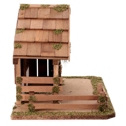 Stajenka w stylu nordyckim 30x55x30 cm, szopka 10-12 cm 5