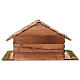 Cabaña establo para estatuas 10-12 cm madera techo en declive 30x55x30cm s6