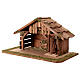 Nativity stable for statues 10-12 cm wood sloping roof 30x55x30cm s3
