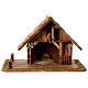 Wooden stable with pointed roof for 12 cm Nativity Scene 35x55x30 cm s1