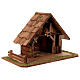 Cabana madeira telhado pontudo 35x55x30 cm para presépio com figuras de 12 cm s4