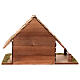 Wooden nativity stable with pointed roof 35x55x30cm for 12cm set s6