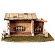 Cabana 25x45x30 cm estilo nórdico madeira para presépio de 10-12 cm s1