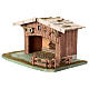 Wooden stable, Nordic style, for 12-14 cm Nativity Scene, 30x50x35 cm s3