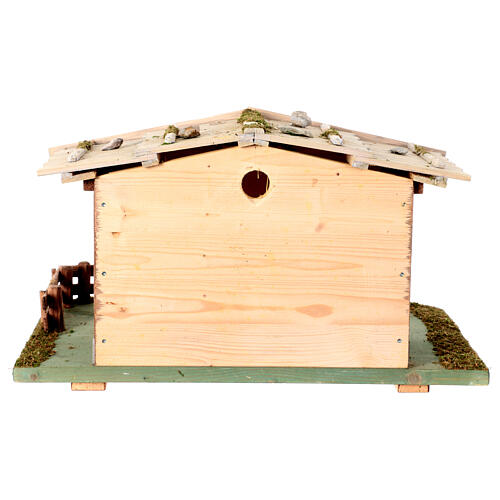 Cabane étable style nordique 30x50x35 cm bois crèche 12-14 cm 6