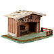 Cabane étable style nordique 30x50x35 cm bois crèche 12-14 cm s4