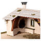 Nativity stable with wood-burning oven 25x55x35cm for 10-12 cm sets s2