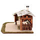 Nativity stable with wood-burning oven 25x55x35cm for 10-12 cm sets s4