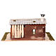 Nativity stable with wood-burning oven 25x55x35cm for 10-12 cm sets s5