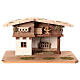 Étable crèche 30x55x30 cm bois style nordique deux étages crèche 10-12 cm s1