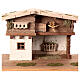 Étable crèche 30x55x30 cm bois style nordique deux étages crèche 10-12 cm s2