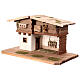 Stalla Presepe 30x55x30cm legno stile nordico due piani presepi 10-12 cm s3