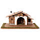 Wooden stable with haystack 25x65x35 cm for 10-12 cm Nativity Scene s1