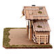 Estábulo cabana madeira 25x65x35 cm com palheiro para presépio de 10-12 cm s5