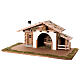 Wooden nativity stable 25x65x35cm haystack for 10-12cm sets s3