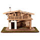 Two-storey stable, wood and resin, 40x65x35 cm, for 12-14 cm Nativity Scene s1