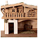 Nativity stable 12-14 cm with two floors in wood and resin 40x65x35cm s2