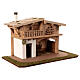 Nativity stable 12-14 cm with two floors in wood and resin 40x65x35cm s5