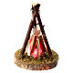 Falò con pentola 4,5V legno 5x10 cm presepe 8-10 cm s1