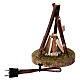 Falò con pentola 4,5V legno 5x10 cm presepe 8-10 cm s3