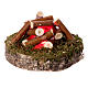Campfire with red flickering light, 5x7 cm, for 10-12 cm Nativity Scene s1