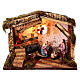 Stajenka bożonarodzeniowa, Święta Rodzina, światło led, 25x35x20 cm, do figurek 12 cm s1
