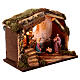 Nativity stable with LED light 25x35x20 cm for 12 cm figurines s3