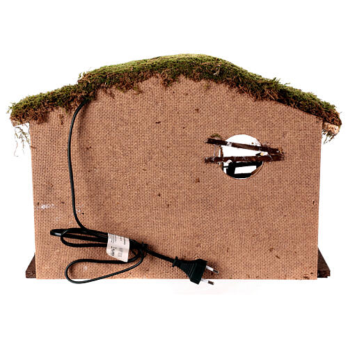 Stable for Nativity Scene with LED lights, 30x40x20 cm, for 10-12 cm characters 4