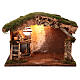 Stable for Nativity Scene with LED lights, 30x40x20 cm, for 10-12 cm characters s1