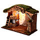Stable for Nativity Scene with LED lights, 30x40x20 cm, for 10-12 cm characters s2