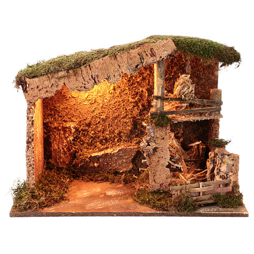 Cabane pour Nativité crèche 40x50x25 cm pour santons de 10-12 cm 1