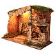 Stable for nativity scene 40x50x25 cm for figurines h 10-12 cm s2