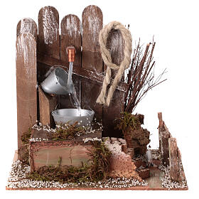 Miniature fountain with water pump for nativity scene 20x15x20 cm for nativity scene 14-16 cm