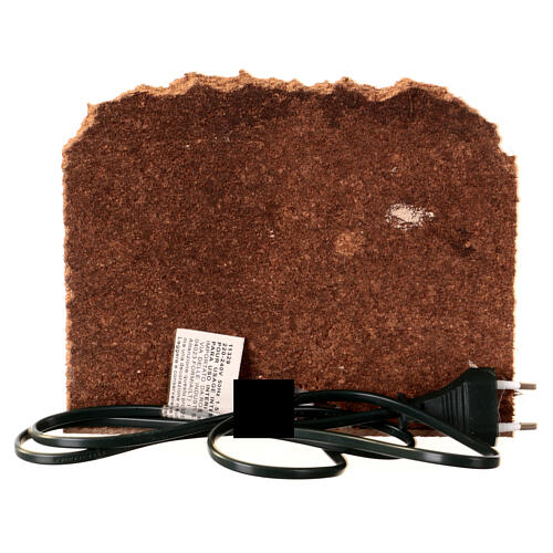 Scenografia z ogniem do szopki, 15x20x15 cm 4