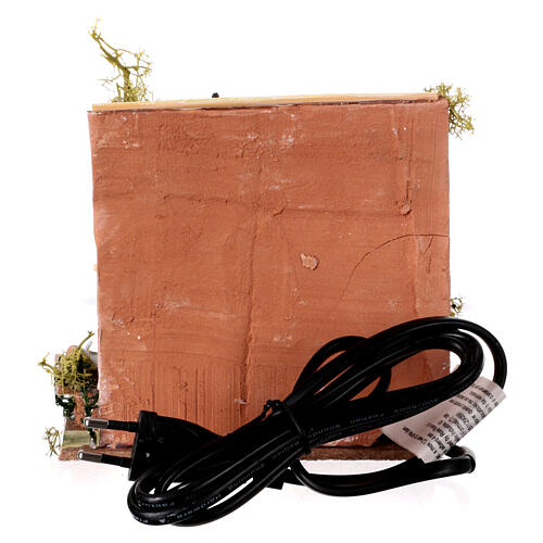 Scenografia z ogniem do szopki, 15x20x15 cm 8