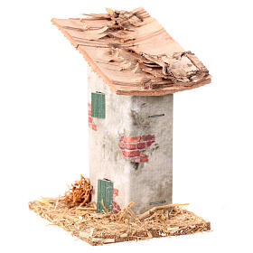 Casita pequeña en ruinas 10x5x5 cm estilo rústico h 8 cm