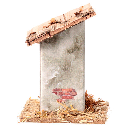Casita pequeña en ruinas 10x5x5 cm estilo rústico h 8 cm 4