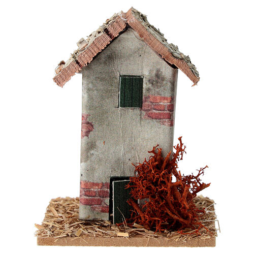 Casetta piccola diroccata 10x5x5 cm stile rustico h 8 cm 5