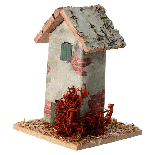 Casinha em ruínas 10x5x5 cm para presépio de estilo rústico de 8 cm 6