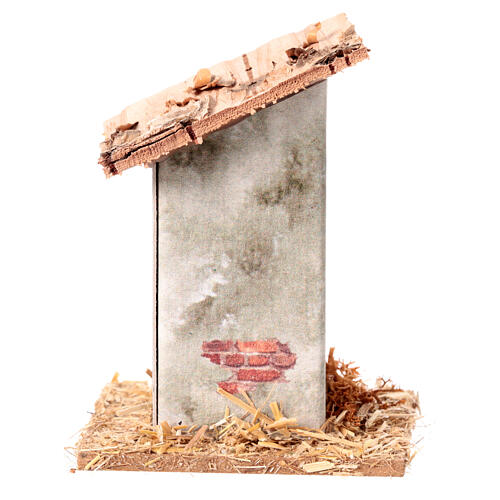 Small house in ruins 10x5x5 cm rustic style h 8 cm 4