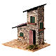 Maisonnette en pierre style rustique 15x10x10 cm pour crèche de 8 cm s2
