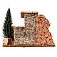 Rustikales Häuschen mit Gehege und Baum, Krippenzubehör, für 8 cm Krippe, 15x20x15 cm s4