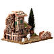 Ambientación con casa y ovejas h 8 cm estilo rústico 15x20x15 cm s2