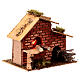 Piec rustykalny z czerwonymi kamieniami, 15x20x15 cm, szopka 8 cm s3