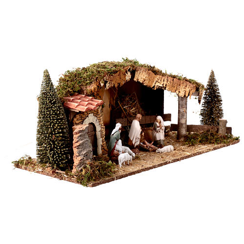 Cabaña Natividad Moranduzzo estilo nórdico h 10 cm 20x55x25 cm 4