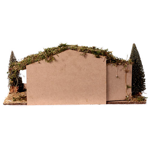 Cabaña Natividad Moranduzzo estilo nórdico h 10 cm 20x55x25 cm 6
