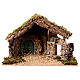 Cabane Nativité Moranduzzo style rustique 35x50x30 cm pour santons 10 cm s5