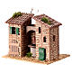 Fountain between rustic houses, 15x20x15 cm, for 8 cm rustic Nativity Scene s2