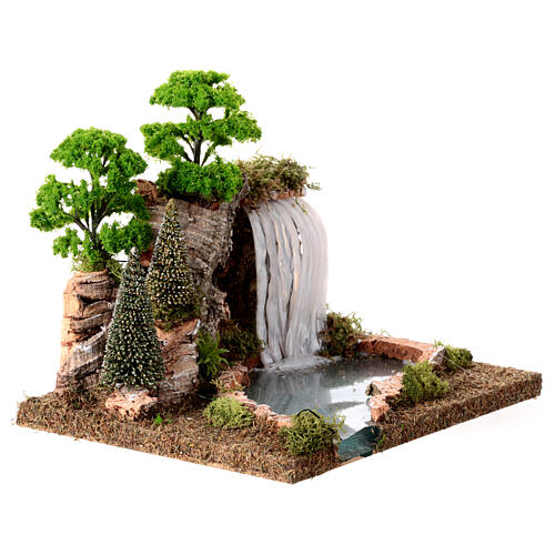 Cascata con lago e montagne FSC per presepi h 8 cm 20x25x20 cm 3