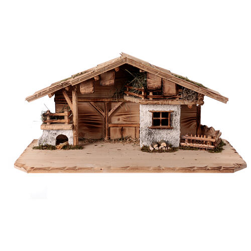 Alpin cabin for 10-12 cm wooden Val Gardena Nativity Scene, 35x70x35 cm 1